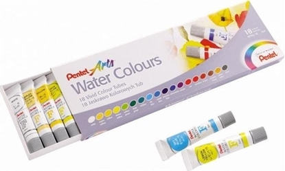 Picture of Farby akwarelowe w tubach 18 kolorów PENTEL