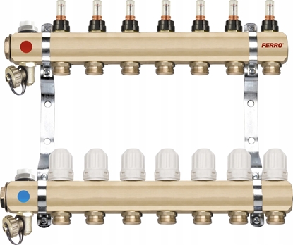 Picture of Ferro RODZIELACZ 12-DROG Z ZAW.TERMOSTAT I PRZEPYW. FERRO // TG.F.ROZ.RZP12S