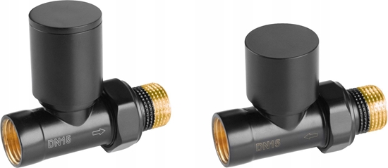 Picture of Ferro ZGB30BL DEKORACYJNY ZESTAW GRZEJNIKOWY PROSTY, CZARNY FERRO// G.ZG.KPL.PR.FERRO-BL