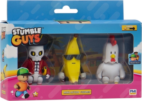 Изображение Figurka STUMBLE GUYS STUMBLE GUYS - MINI FIGURK - ZESTAW 3 FIGUREK VER.B