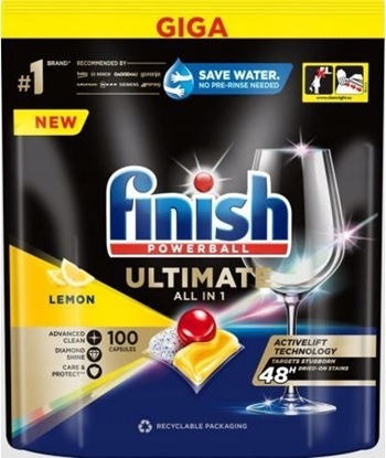 Picture of Finish Finish Powerball Ultimate Deep Clean and Shine Lemon  Tabletki do zmywarki  100 sztuk