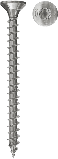 Picture of Fischer 657012 Skruer med undersænket hoved 3 mm 35 mm Torx Galvaniseret 200 stk