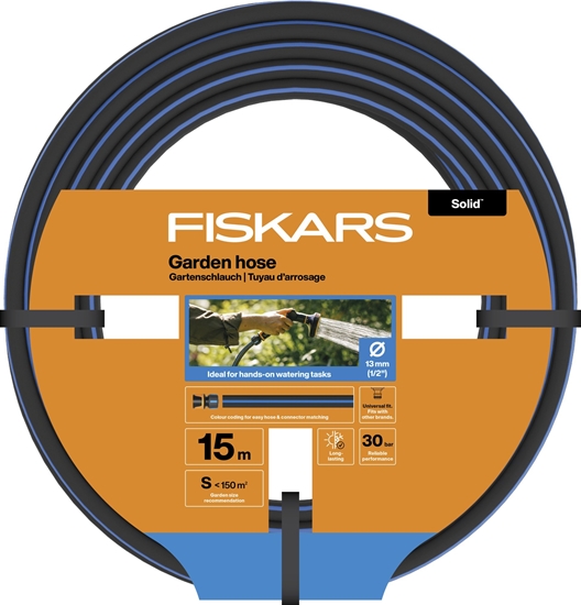Изображение Fiskars Solid 1076049 Garden hose 13mm (1/2'') 15m