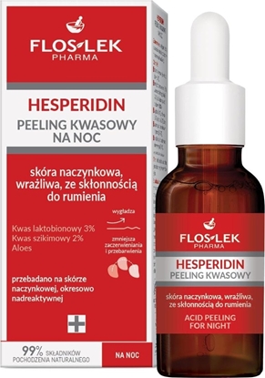 Attēls no Floslek Hesperidin peeling kwasowy na noc 30ml