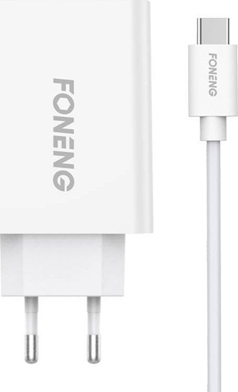 Изображение Foneng Fast charger Foneng 1x USB EU43+ USB Type C cable