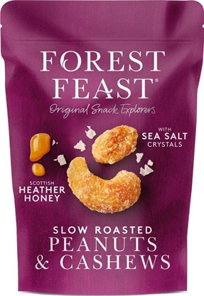Attēls no Forest Feast peanuts & cashews with honey and sea salt, 120 g