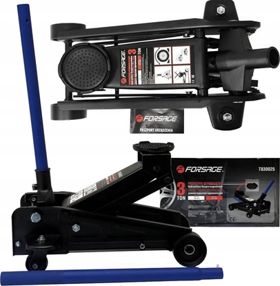 Attēls no Forsage Podnonik hydrauliczny 3t (h min: 145mm ; h max: 465mm) (z gum)