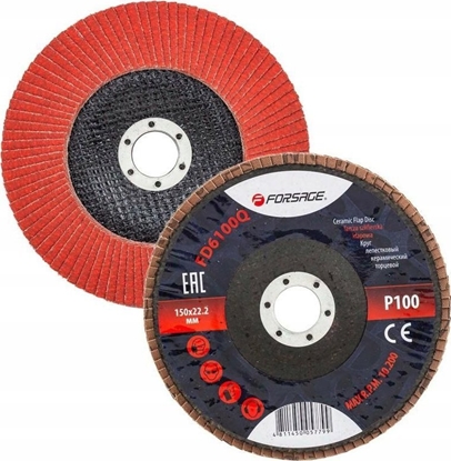 Изображение Forsage Tarcza szlifierska listkowa lamelkowa 150x22.2mm P100