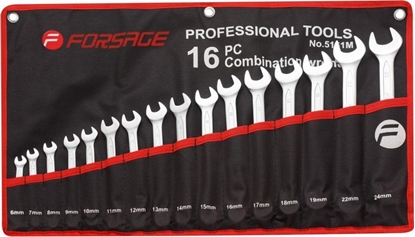Attēls no Forsage Zestaw kluczy pasko-oczkowych 16el. (6-24mm) na pótnie