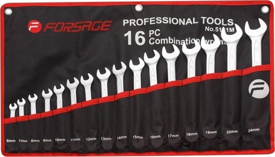 Picture of Forsage Zestaw kluczy pasko-oczkowych 16el. (6-24mm) na pótnie