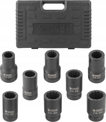 Attēls no Forsage Zestaw nasadek udarowych gbokich 1" 8el. (12-ktnych) (22-41mm)