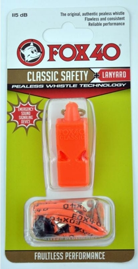 Изображение Fox40 Gwizdek 40 Classic + Sznurek Pomaraczowy (9903-0308)