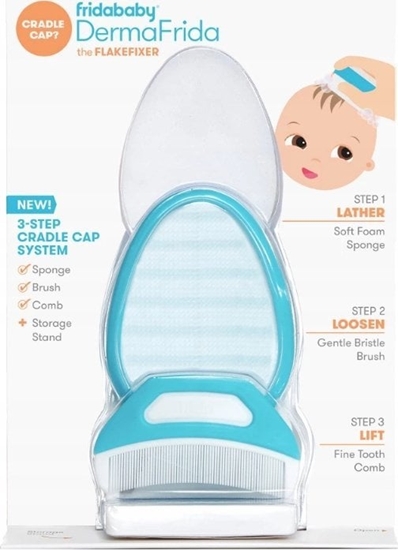 Изображение FRIDA_Frida Baby DermaFrida 3-funkcyjny zestaw do pielgnacji skóry gowy z ciemieniuch