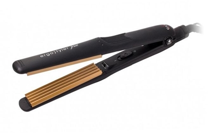 Attēls no GA.MA Ergostyler Frise  200 degrees C  melna/zelta - Matu gofretajs