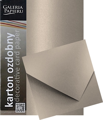 Attēls no GALERIA PAPIERU Karton ozdobny Galeria Papieru A4/250g Pearl stalowosrebrny (20)