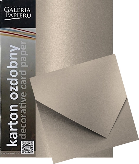 Picture of GALERIA PAPIERU Karton ozdobny Galeria Papieru A4/250g Pearl stalowosrebrny (20)