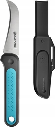 Picture of Gardena Gardena Harvesting Knife VeggieCut (grey/turquoise, incl. belt holster with integrated sharpening stone)