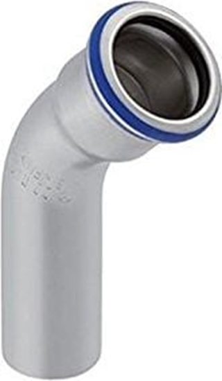 Изображение Geberit Kolano Mapress Edelstahl z kocówk wsuwan 45° 15mm (30702)