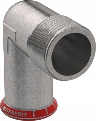 Изображение Geberit Mapress C-Stahl - Kolano przejciowe 90° z gw.zewn. d15-R 1/2 [20] - 21613