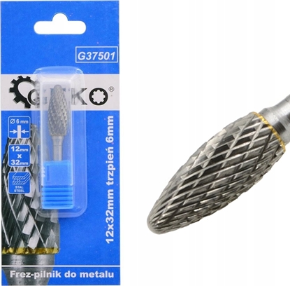 Picture of Geko Frez-pilnik do metalu z wglika wolframu 12x32mm trzpie 6mm (200)