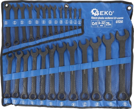 Picture of Geko Klucze pasko-oczkowe CRV-czarne 6-32mm 25el. (4)