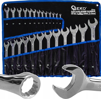 Picture of Geko Klucze pasko-oczkowe polerowane 6-36mm 25el. CRV (4)