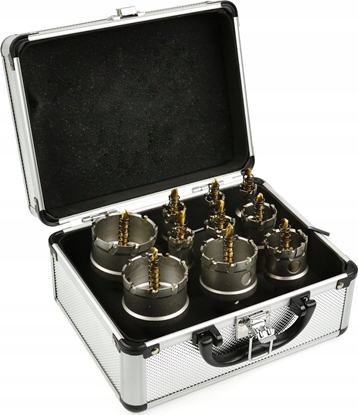 Изображение Geko Kpl. otwornic widiowych do metalu z wiertem tytanowym 6szt. 22-65mm (12)