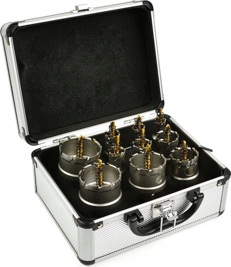 Изображение Geko Kpl. otwornic widiowych do metalu z wiertem tytanowym 6szt. 22-65mm (12)