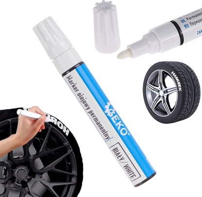 Изображение Geko Marker olejowy permanentny biay (24/480)