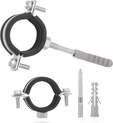 Picture of Geko Obejma metalowa z gum do rur 1" 32-36mm (200)