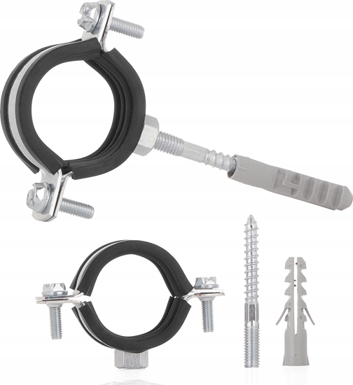 Picture of Geko Obejma metalowa z gum do rur 1" 32-36mm (200)