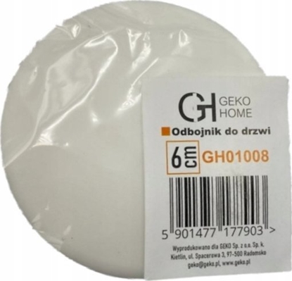 Picture of Geko Odbojnik do drzwi  samoprzylepny na cian fi 60mm (kolor: biay) (200)