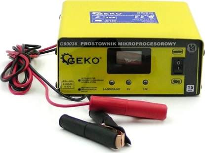 Picture of Geko Prostownik mikroprocesorowy LCD 6/12V 15A (1/28) G80036