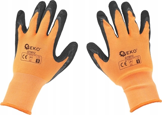 Picture of Geko Rkawice ochronne powlekane r. 9  pomaraczowe (12/240)