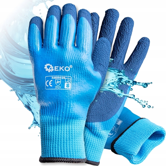 Picture of Geko Rkawice robocze wodoodporne ocieplane r. 8 /jersey  lateks/ (12/120)