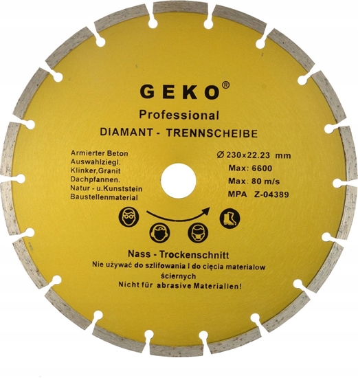 Picture of Geko Tarcza diam.230mm segment.GEKO PROFI(25)