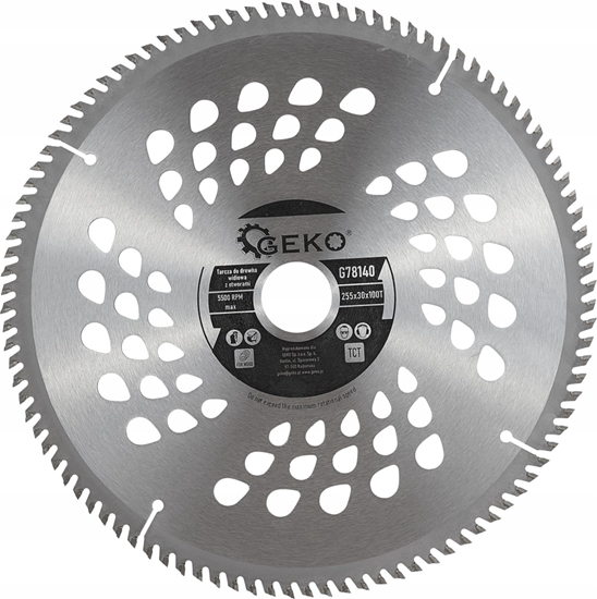 Picture of Geko Tarcza do drewna 255x30x100T(otwory) (25)