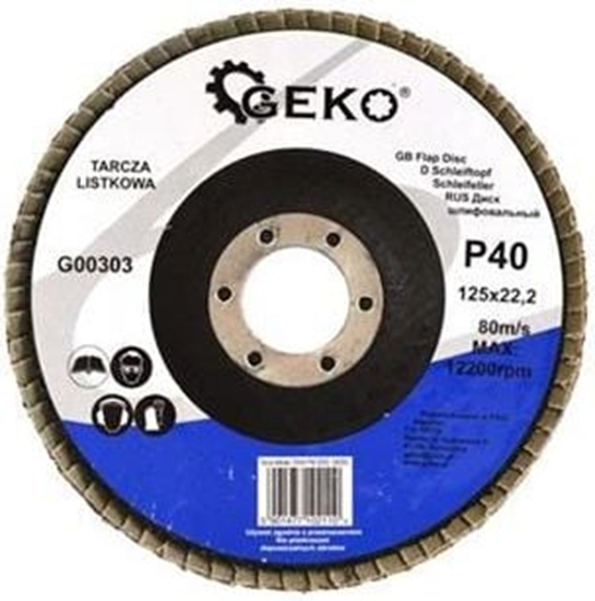 Picture of Geko Tarcza listkowa lamelkowa 125mm P40 (10/200)