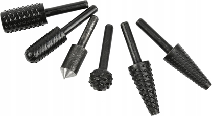 Attēls no Geko Zestaw frezów trzpieniowych do metalu i drewna 6mm 6el. (60)