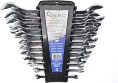 Attēls no Geko Zestaw kluczy paskich 6-32mm 12szt. (G11345)