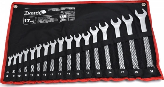 Picture of Geko ZESTAW KLUCZY PASKO-OCZKOWYCH 17EL. 8-32MM CRV-CS (SATYNA)(6) T00652 GEKO