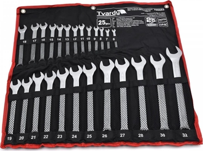 Attēls no Geko ZESTAW KLUCZY PASKO-OCZKOWYCH 25EL. 6-32MM CRV-CS (SATYNA)(4) T00653 GEKO