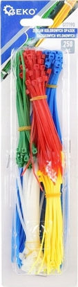 Attēls no Geko Zestaw kolorowych opasek zaciskowych nylonowych 250szt (80)