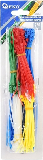 Picture of Geko Zestaw kolorowych opasek zaciskowych nylonowych 250szt (80)