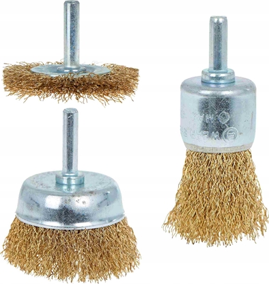 Attēls no Geko Zestaw szczotek drucianych do wiertarki 3szt (60)