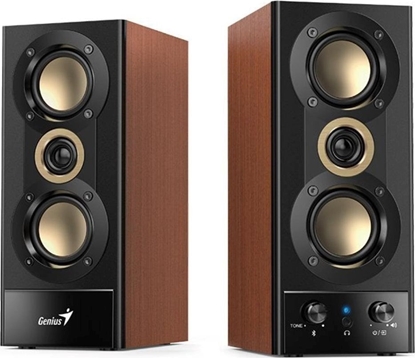 Attēls no Genius g�o�niki SP-HF800BT, 2.0, 20W, czarno-br�zowy, Bluetooth 5.3