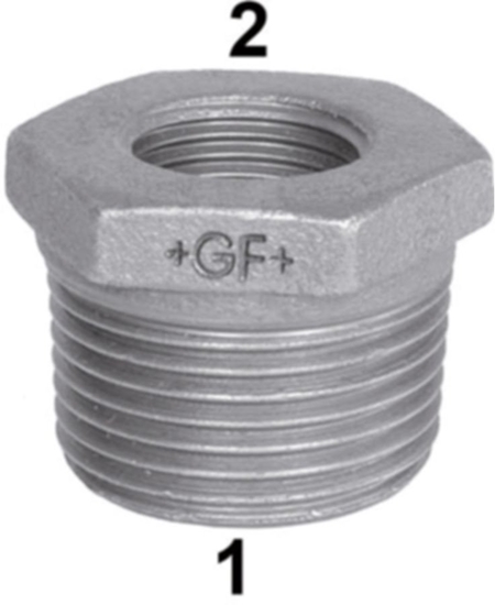 Picture of GF GEORG FISCHER 1 - 1/2 sort nippelmuffe