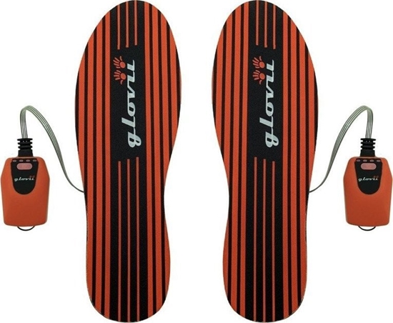 Изображение Glovii Ogrzewane, cienkie, wkadki narciarskie, aplikacja, GW4U rozmiar 36-48