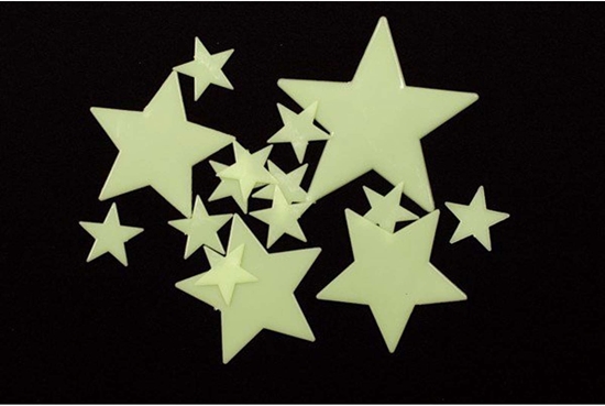 Picture of Glow-in-the-dark Stjerner 15stk. ass. i blister