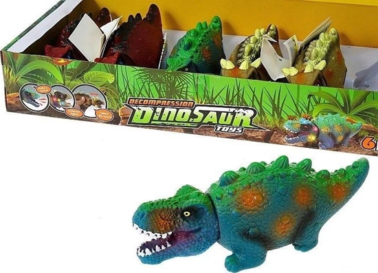 Picture of Gniotek z piszczkiem Dinozaur MIX